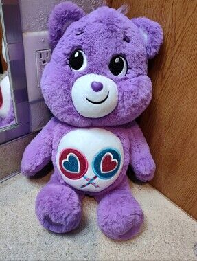 Care Bears Purple Plush Bear with Heart Lollipop Belly
